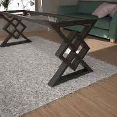 ArcFusion Handmade Mild Steel Table Base for Modern Dining Tables with Premium Quality Finish | Farmhouse table furniture metal legs