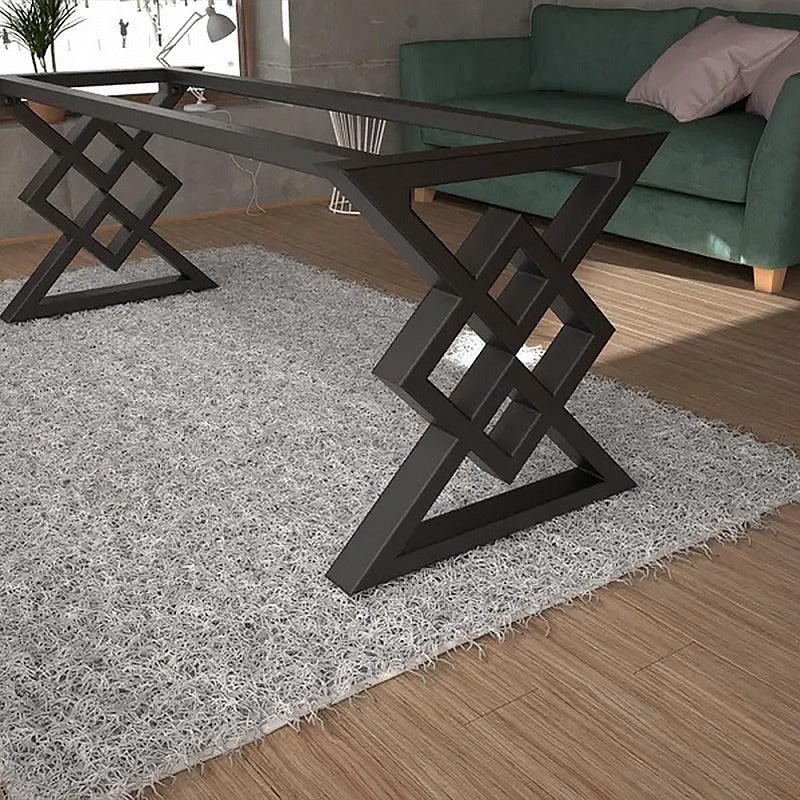 ArcFusion Handmade Mild Steel Table Base for Modern Dining Tables with Premium Quality Finish | Farmhouse table furniture metal legs