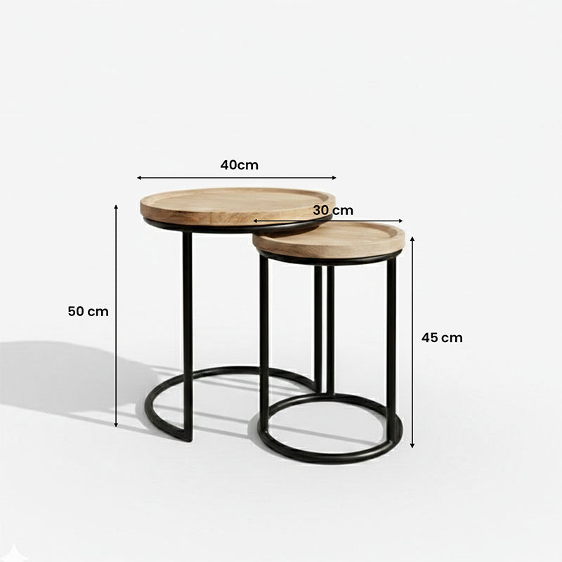 MetalWood Harmony Nesting Table Set Of 2