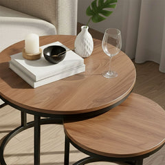Wooden Nesting Table set of 2