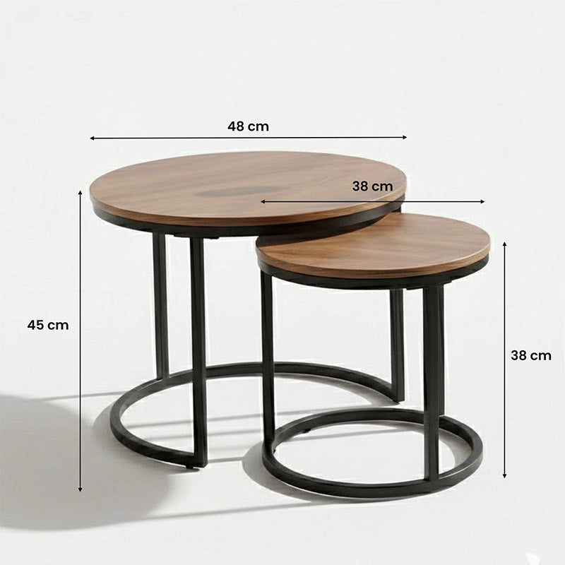 Wooden Nesting Table set of 2