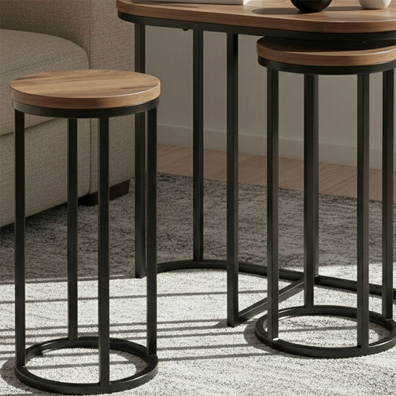 Round Nesting Table Set of 3