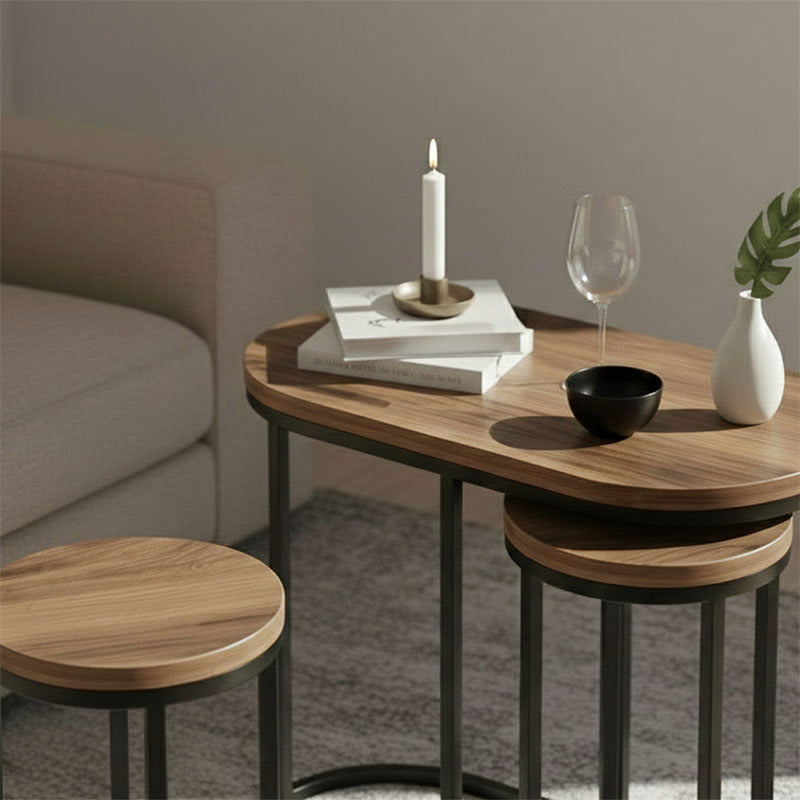 Round Nesting Table Set of 3