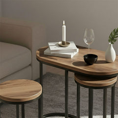 Round Nesting Table Set of 3