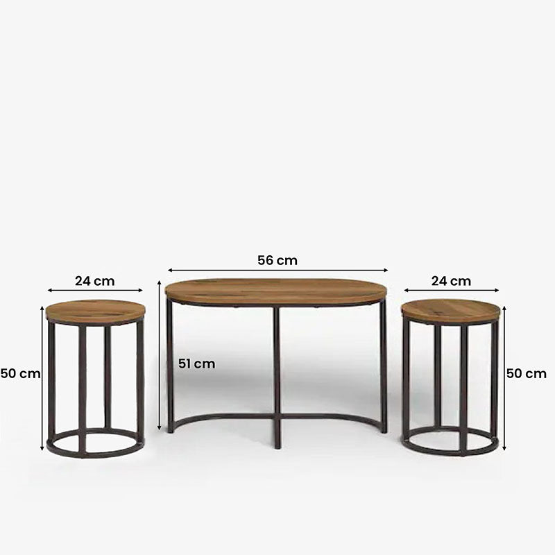 Round Nesting Table Set of 3