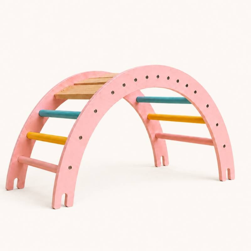 Montessori Climbing Arch for Kids — Wooden Crawling, Balance & Tunnel Play Arch