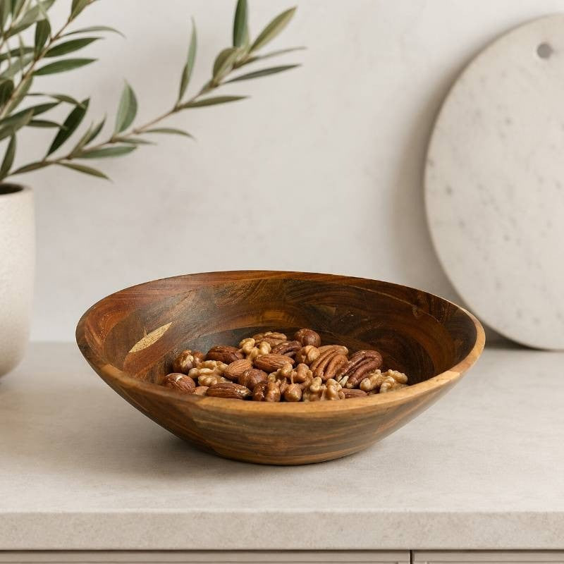 Multipurpose Wood Bowl | Multipurpose Wooden Bowl | Oval Wooden Bowl