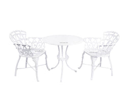 Rino Cast Aluminium Garden Patio Seating 2 Chair and 1 Table Set