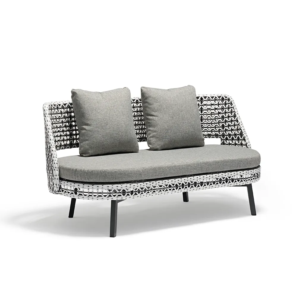Bufil Outdoor Garden Balcony Sofa Set 2 Seater,2 Single seater and 2 Center Table Set (Grey)