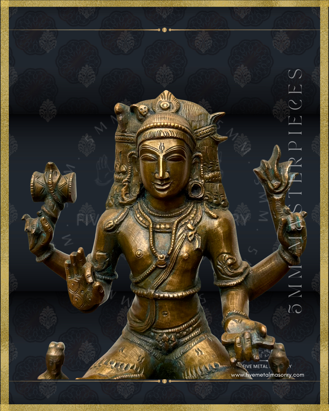 Dakshinamurti Shiva Panchaloha Bronze Icon - 13"-  Masterpieces Collection