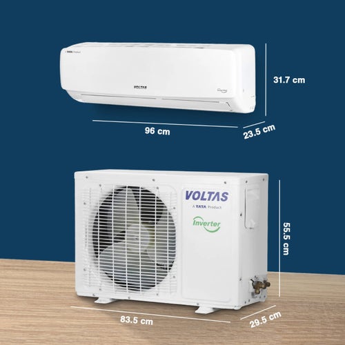 Voltas 1.5 Ton 5 Star Inverter Split AC | 100% Copper | 4 in 1 Adjustable Cooling | Anti Dust Filter | Super Silent Operation (185V Vectra Elegant, White)