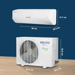 Voltas 1.5 Ton 5 Star Inverter Split AC (185V Vertis Emerald, White) 2024 Model