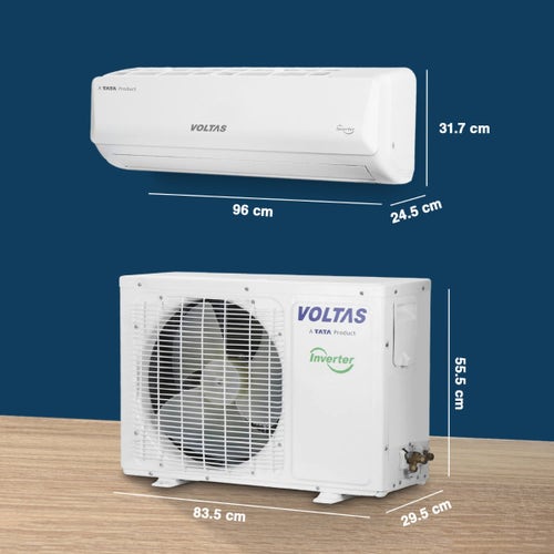 Voltas 1.5 Ton 5 Star Inverter Split AC (185V Vertis Emerald, White) 2024 Model