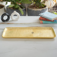 Brass Finish Handmade Tray 17.8 Inches