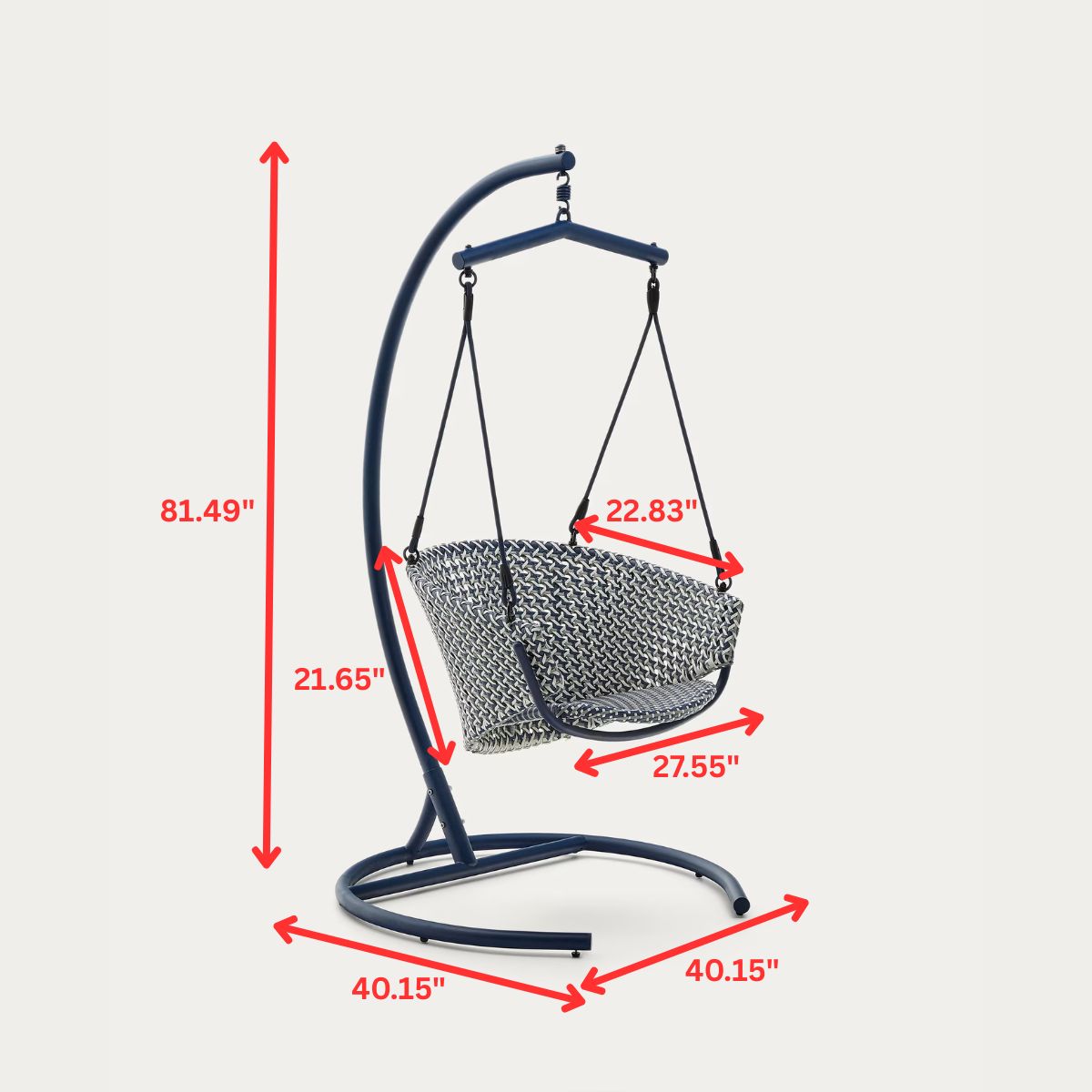 Solax Single Seater Hanging Swing With Stand For Balcony , Garden