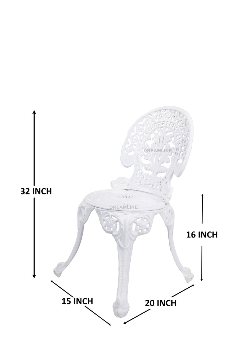 Clux Cast Aluminium Garden Patio Seating 3 Chair and 1 Table Set