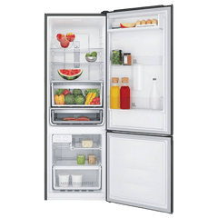 Electrolux UltimateTaste 300 335 Litres 1 Star Frost Free Double Door Bottom Mount Refrigerator with Door Alarm (EBB3702K-H, Glossy Black Steel)