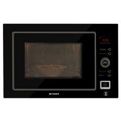 FABER FBIMWO CGS BK 25L 60cm Built-in Microwave with 10 Autocook Menus (FBIMWO 25L CGS BK, Black)