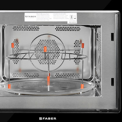 FABER FBIMWO CGS BK 25L 60cm Built-in Microwave with 10 Autocook Menus (FBIMWO 25L CGS BK, Black)