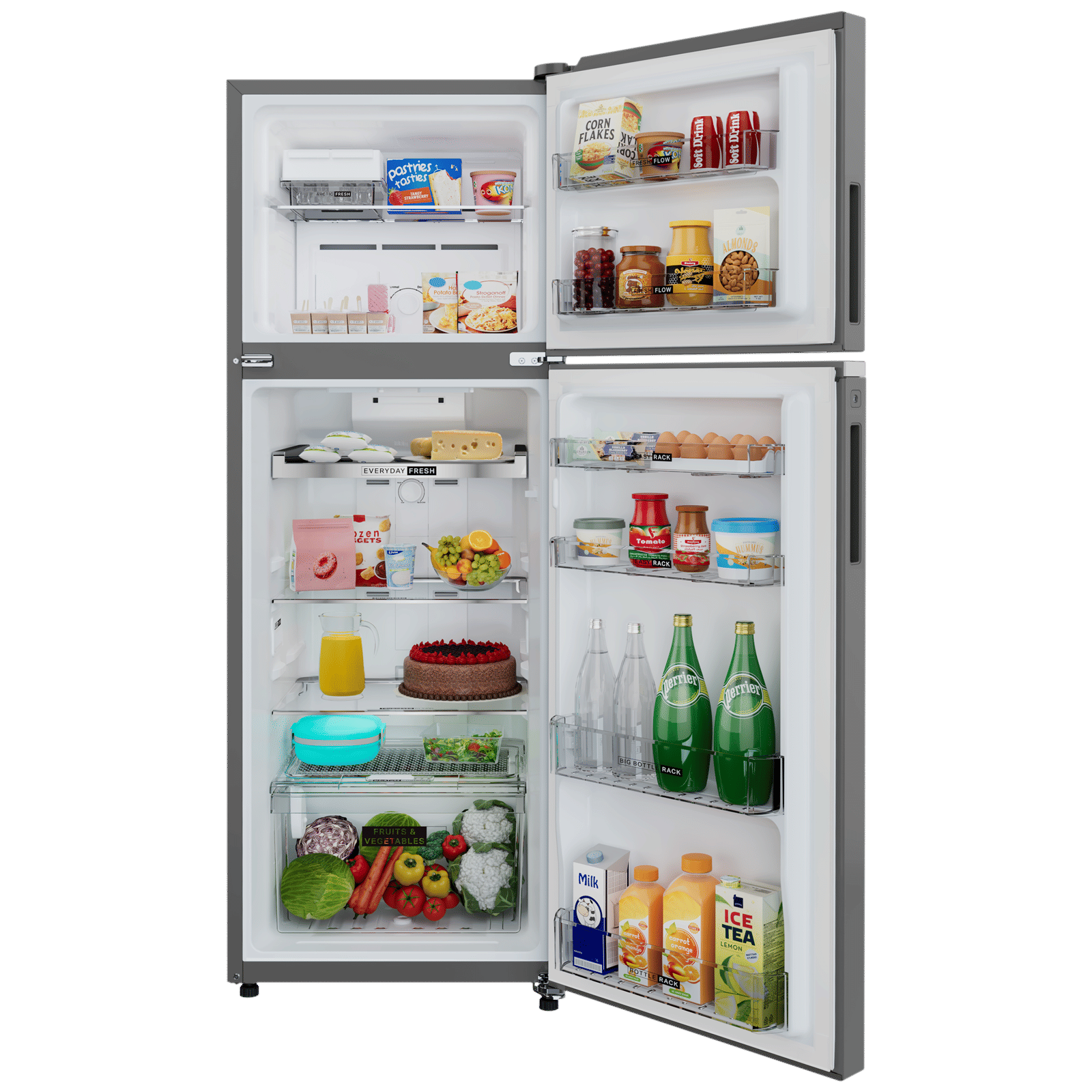 Whirlpool Neofresh 235 Litres 2 Star Frost Free Double Door Refrigerator with Microblock Technology (22099, Grey)