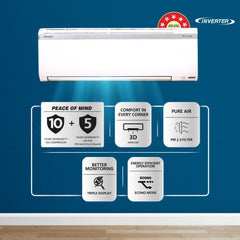 Daikin Premium Series 1.5 Ton 5 Star Inverter Split AC | 100% Copper | PM 2.5 Filter | Dew Clean Technology | Power Chill Operation | 5.2 ISEER (FTKM50U, White)