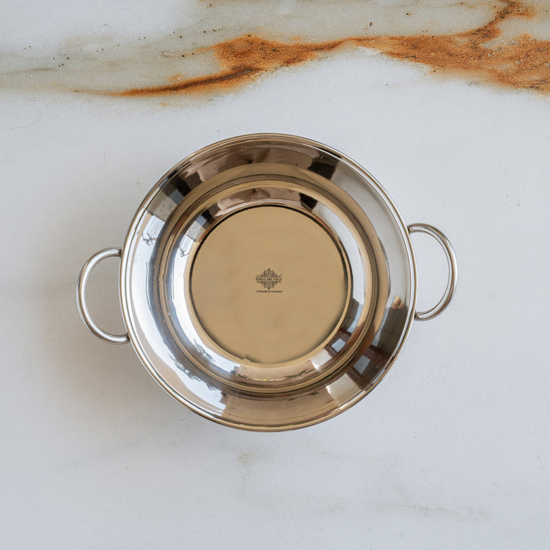 Steel Hammered Kadhai with Plain Handle