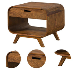 Marwar Solid Sheesham Wood Small coffee Table with Open Storage