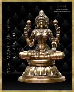 Lakshmi Panchaloha Bronze Icon - 4"-  Masterpieces Collection