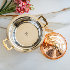 Steel Copper Hammered Design Chafing Dish