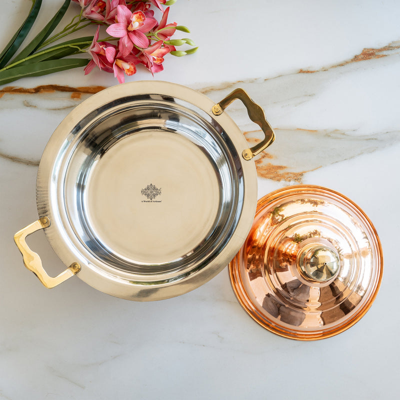 Steel Copper Hammered Design Chafing Dish