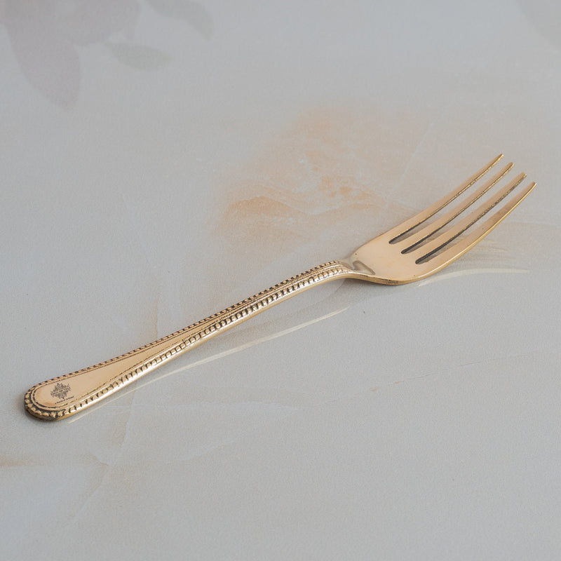 Brass Fork With Bedding Design, Length - 20.32 cm