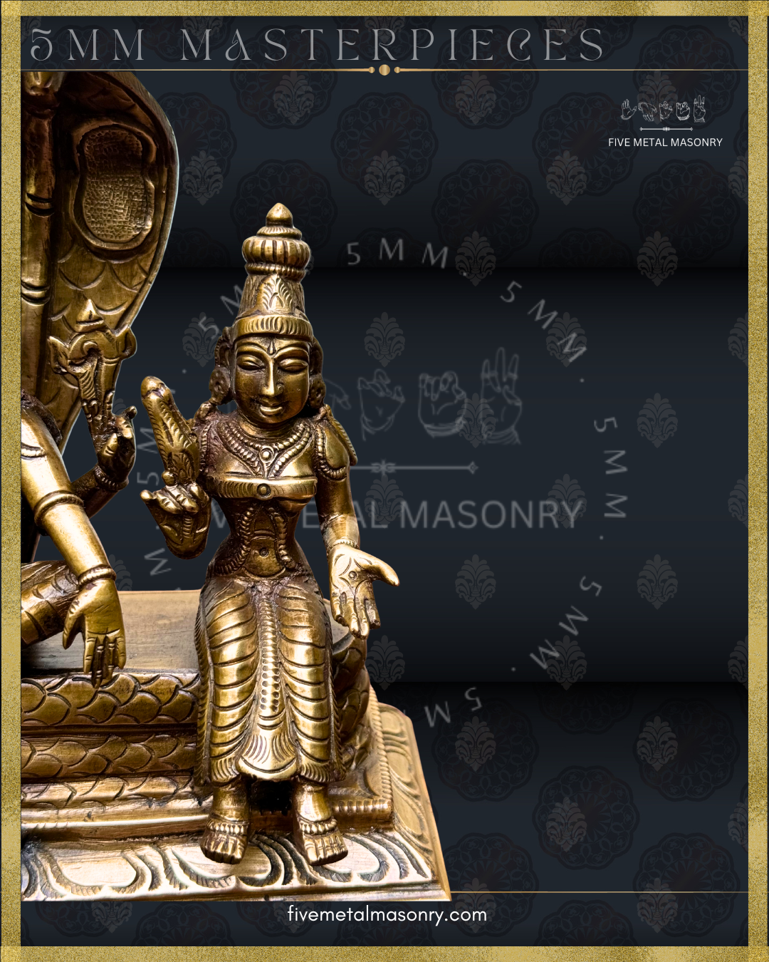 Vaikunta Narayana Panchaloha Bronze Icon Set - 7"-  Masterpieces Collection