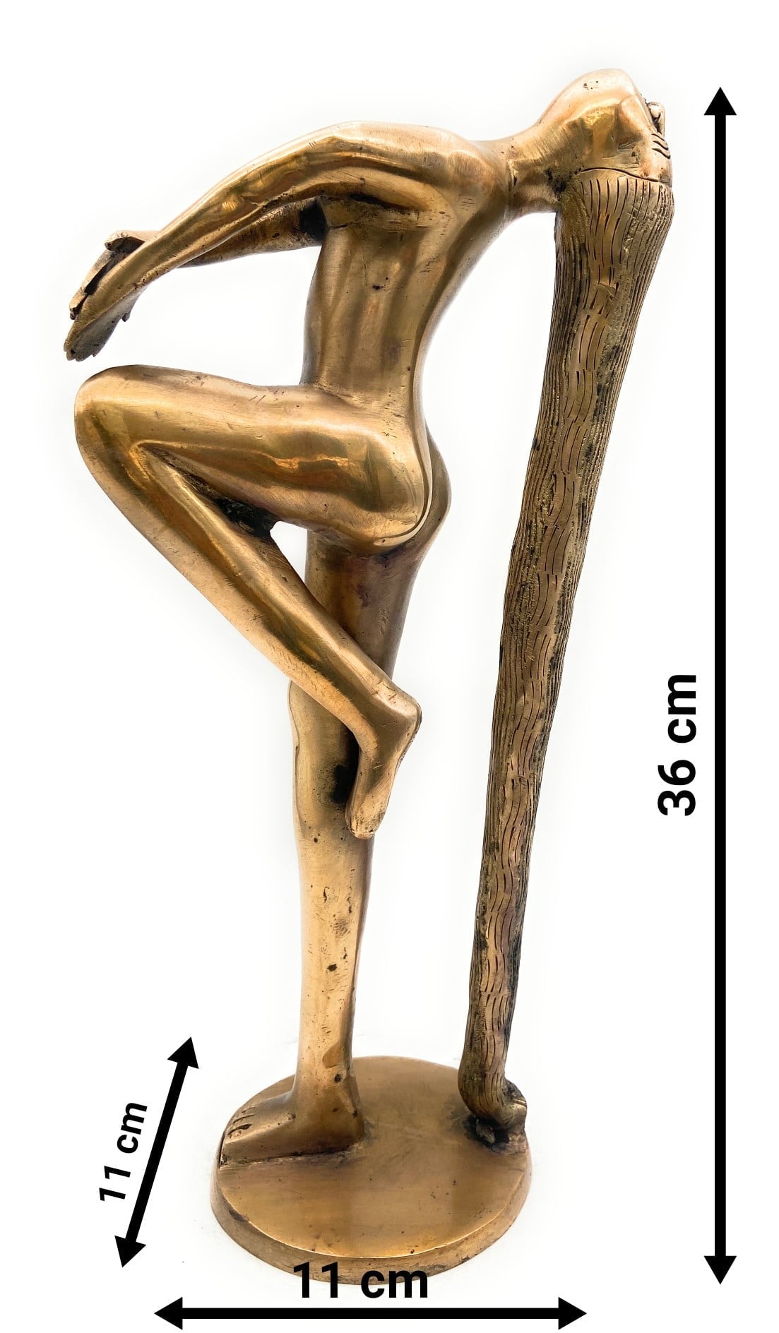 Bhunes Brass Modern Art | Arts | Brass Awards | Brass Trophy | Brass Lady | Home Decor| Decoratives,Gold, 14.5 Inch, 1 Piece