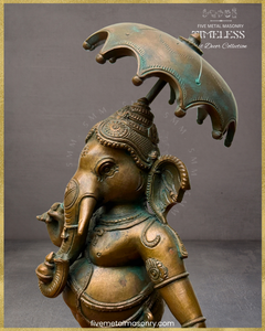 Mappillai Ganesha  Panchaloha Bronze Icon - 11"- Timeless Collection
