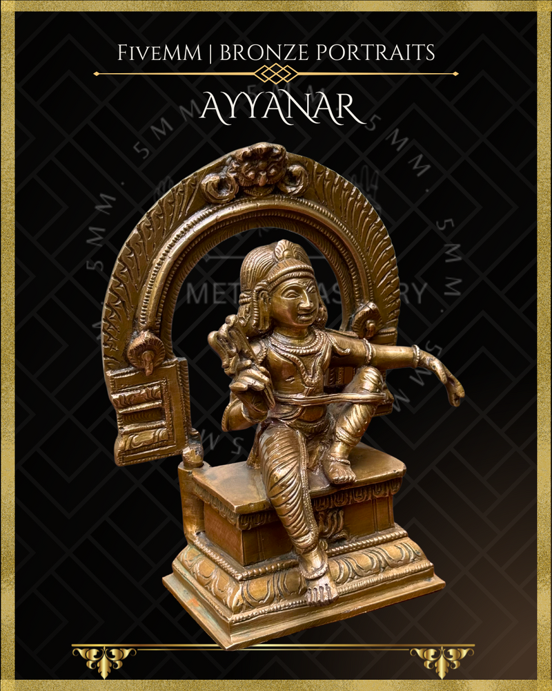 Ayyanar Panchaloha Bronze Icon - 6.5"