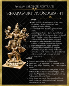 Vishnu with Lakshmi on Garuda Panchaloha Bronze Icon - 5"