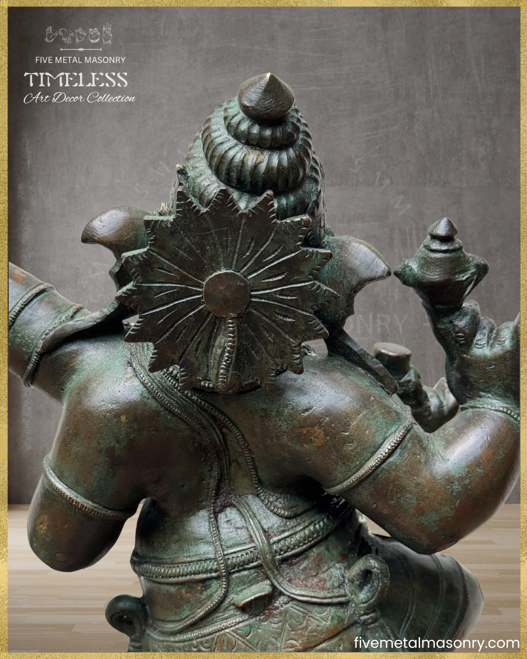 Dancing (Nrtta) Ganesha - Panchaloha Bronze Icon - 14"- Timeless Collection
