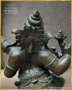 Dancing (Nrtta) Ganesha - Panchaloha Bronze Icon - 14"- Timeless Collection