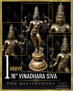 Vinadhara Dakshinamurti Shiva Panchaloha Bronze Icon - 16" - Masterpieces Collection