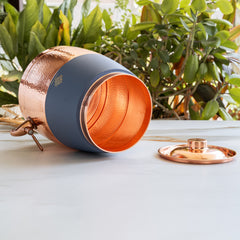 Copper Water Pot with Hammered Design & Silk Finish 7000 ML