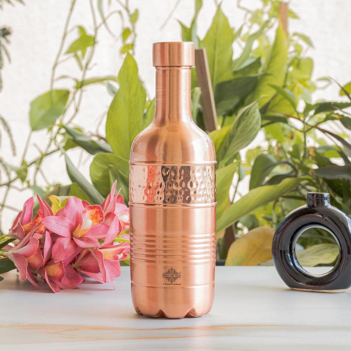 Pure Copper Water Bottle With Maharaja Style
