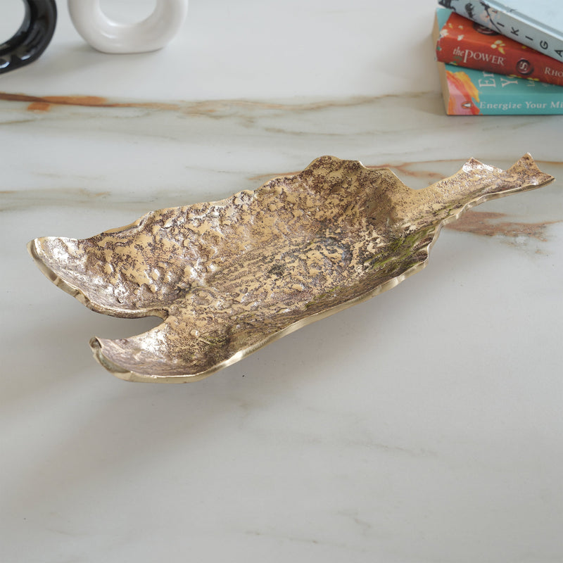 Antique Brass Rough Finish Tray/Paltter