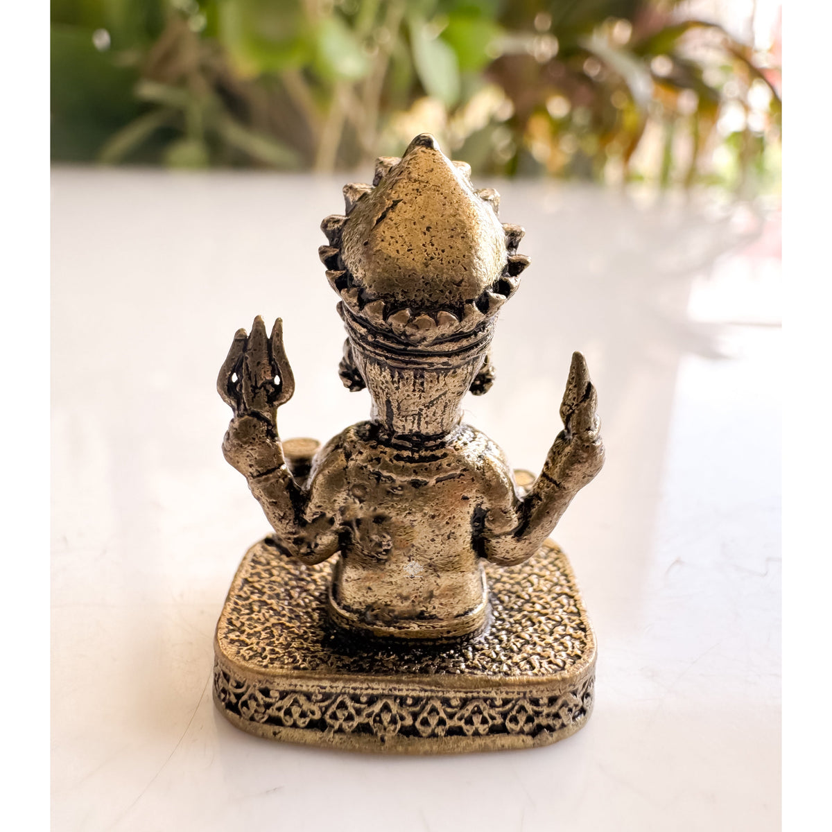 Pure Brass Miniature Brass Bhairav Ji Idol - 3.10 cm