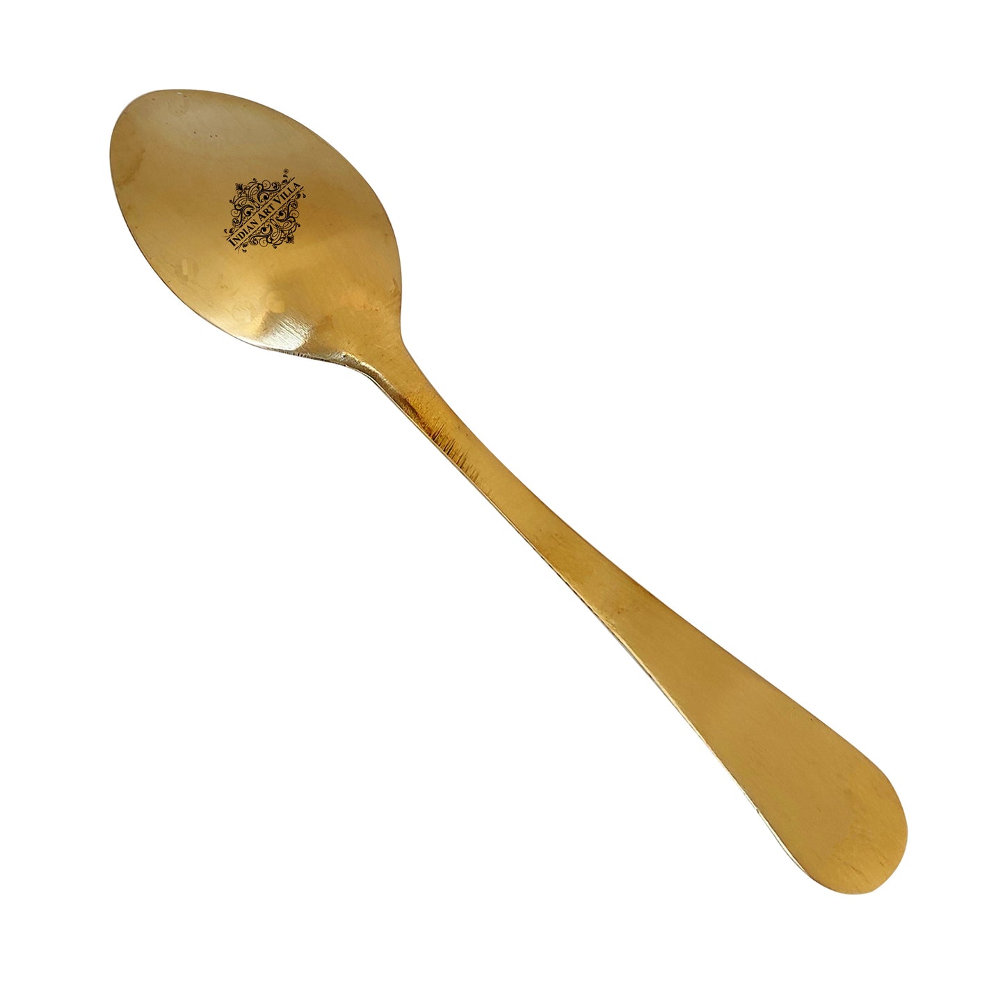 Pure Brass Baby Spoon with Matt Finish Design, Dinnerware, Tableware, Flatware & Cutlery, Length:- 19.05 cm