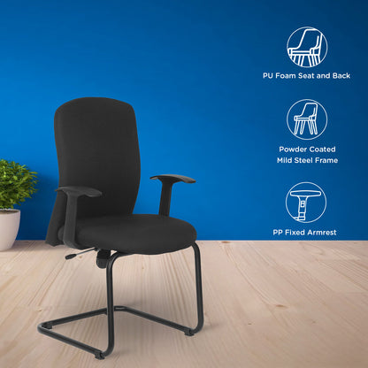 Nilkamal Gary Visitor Chair (Black)