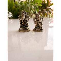 Pure Brass Miniature Ganesh Ji Sitting Murti