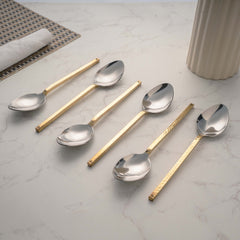 Steel Spoon With Brass handle