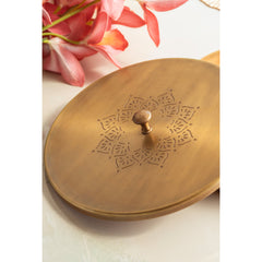 Pure Brass Multi Purpose Box with Antique Embossed Design