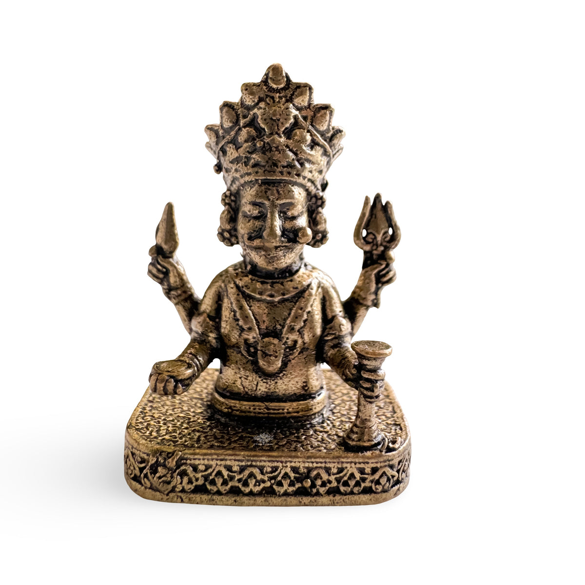 Pure Brass Miniature Brass Bhairav Ji Idol - 3.10 cm