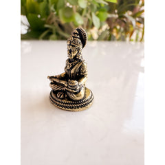 Pure Brass Miniature Maa Annapurna Sitting Murti - 2.39 cm